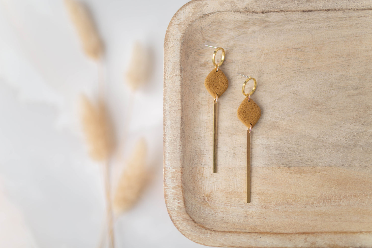 Clay Earrings | Simple Drop Dangles | All Things Fall Collection