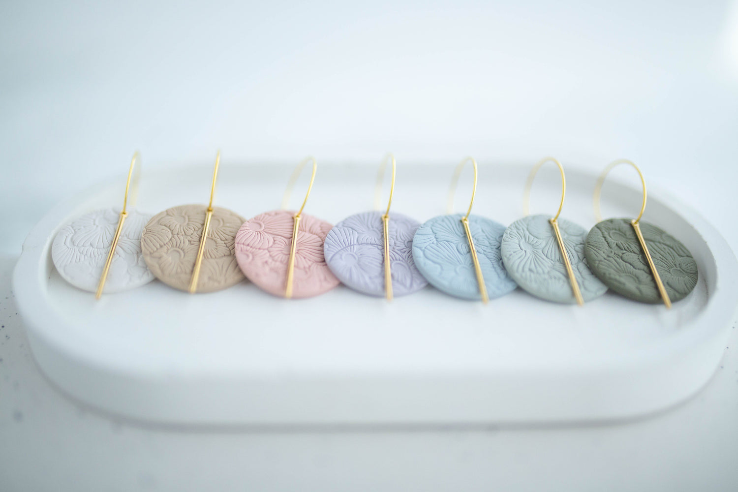Clay Earrings | Simple Circle Hoops | Spring Fling Collection