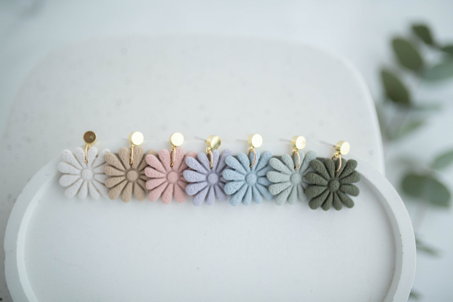 Clay Earrings | Flower Dangles | Spring Fling Collection