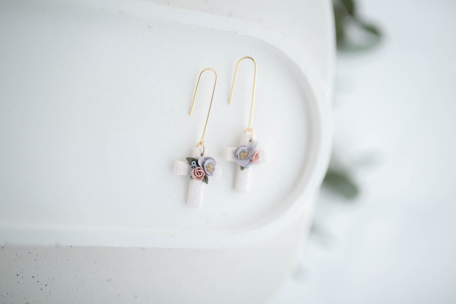 Clay Earrings | Spring Fling Cross Dangles | Spring Fling Collection