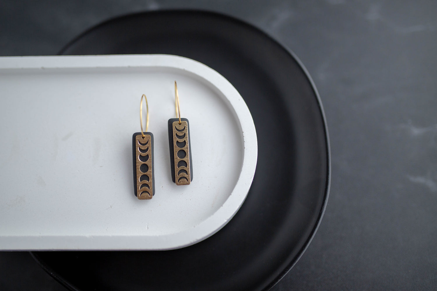 Clay Earrings | Moon Phase Hoops | Boo Collection