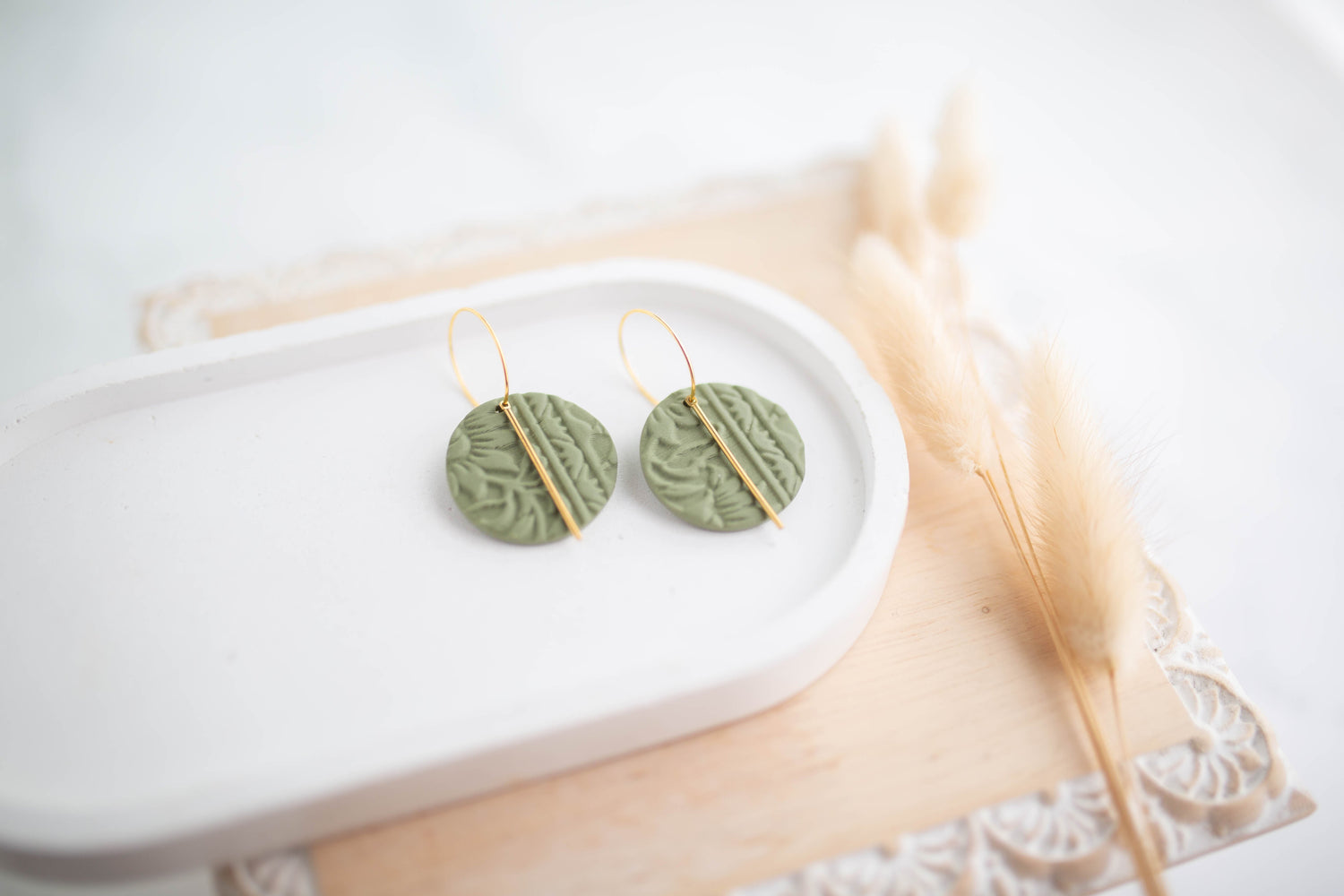 Clay Earrings | Western Simple Circle Hoops | Cozy Cowgirl Collection