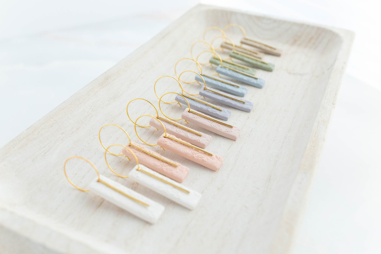 Clay earring | Flower Garden Hoops | Garden Collection