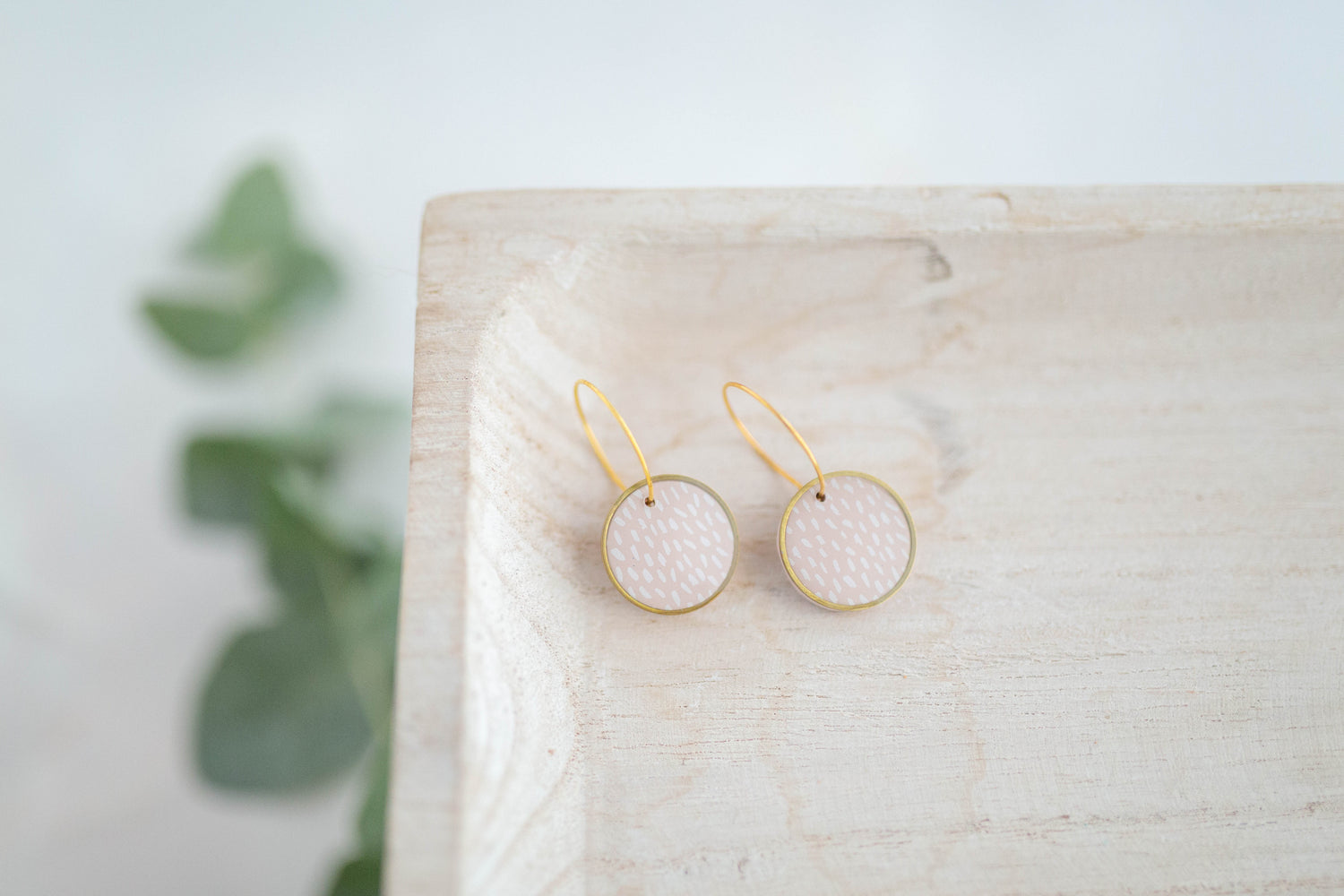 Clay earring | Polka Dot Mini Hoops | Garden Collection