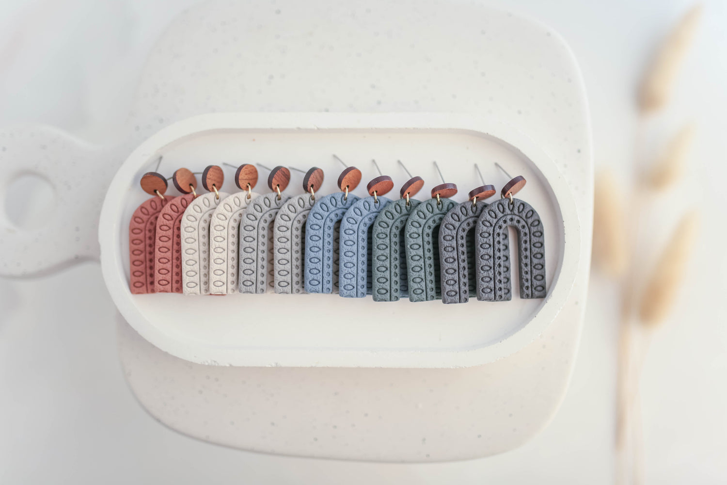 Clay Earrings | Boho Arch Dangles | Autumn Vibes Collection