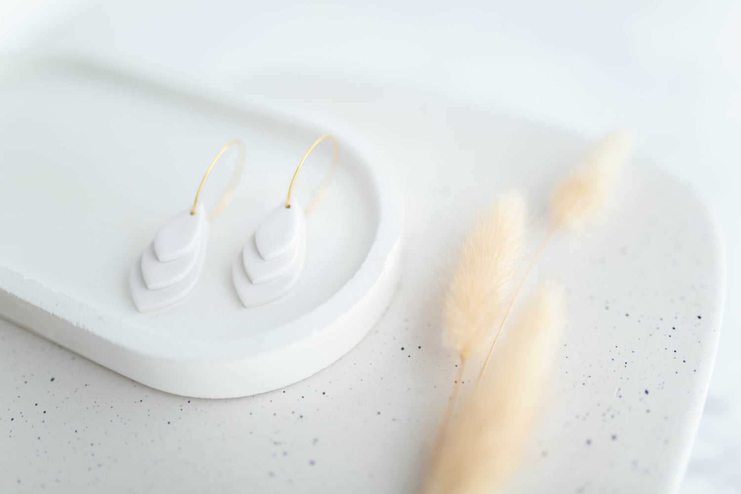 Clay Earrings | Stacked Hoops | Happy Collection
