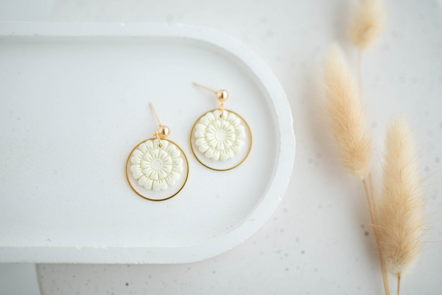 Clay Earrings | Dainty Happy Flowers | Happy Collection