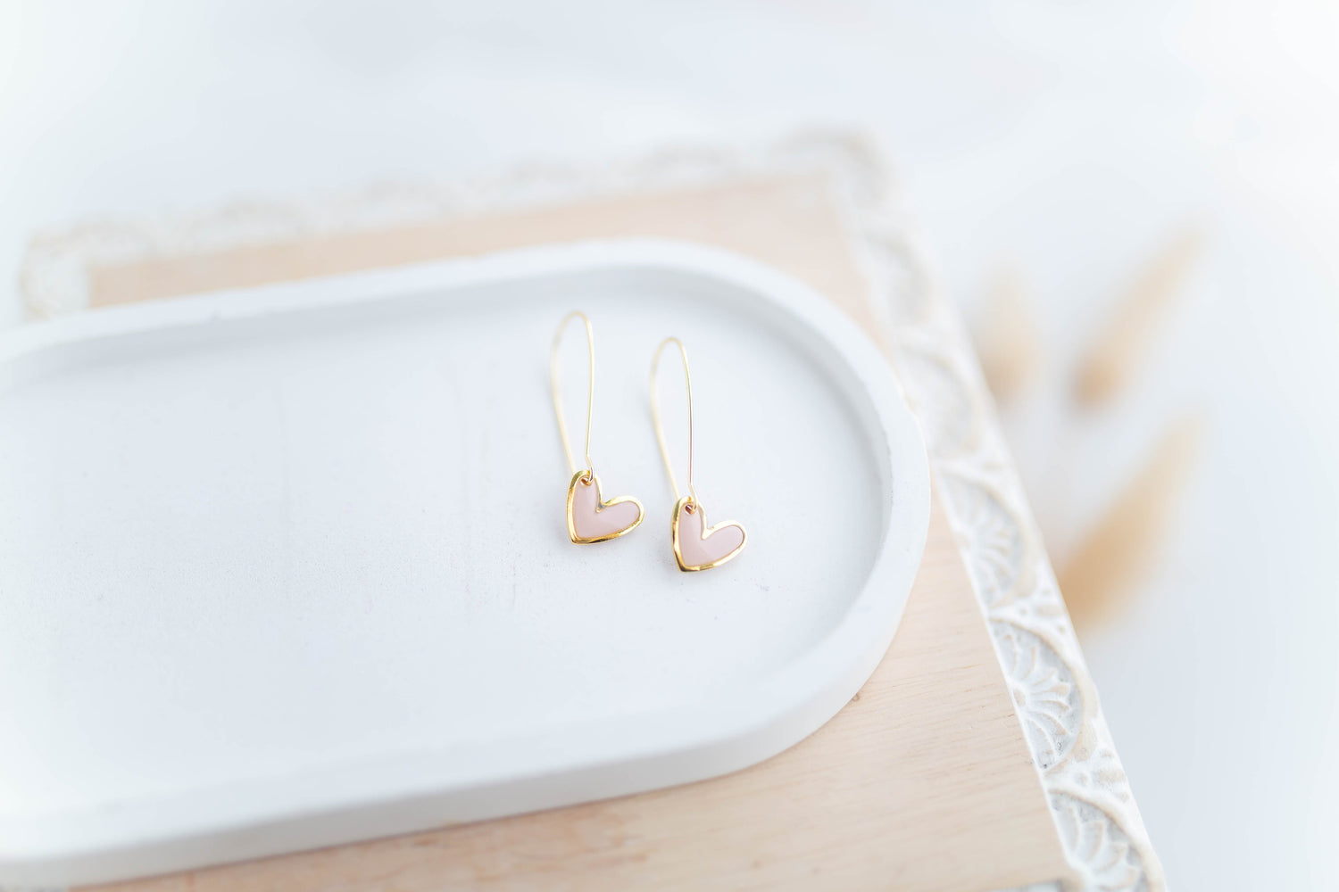 Clay Earrings | Mini Heart Drops | Sweetheart Collection