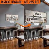 Upgrade Your 'Garage Bar' (Style 1) Canvas To 24x48 Inches