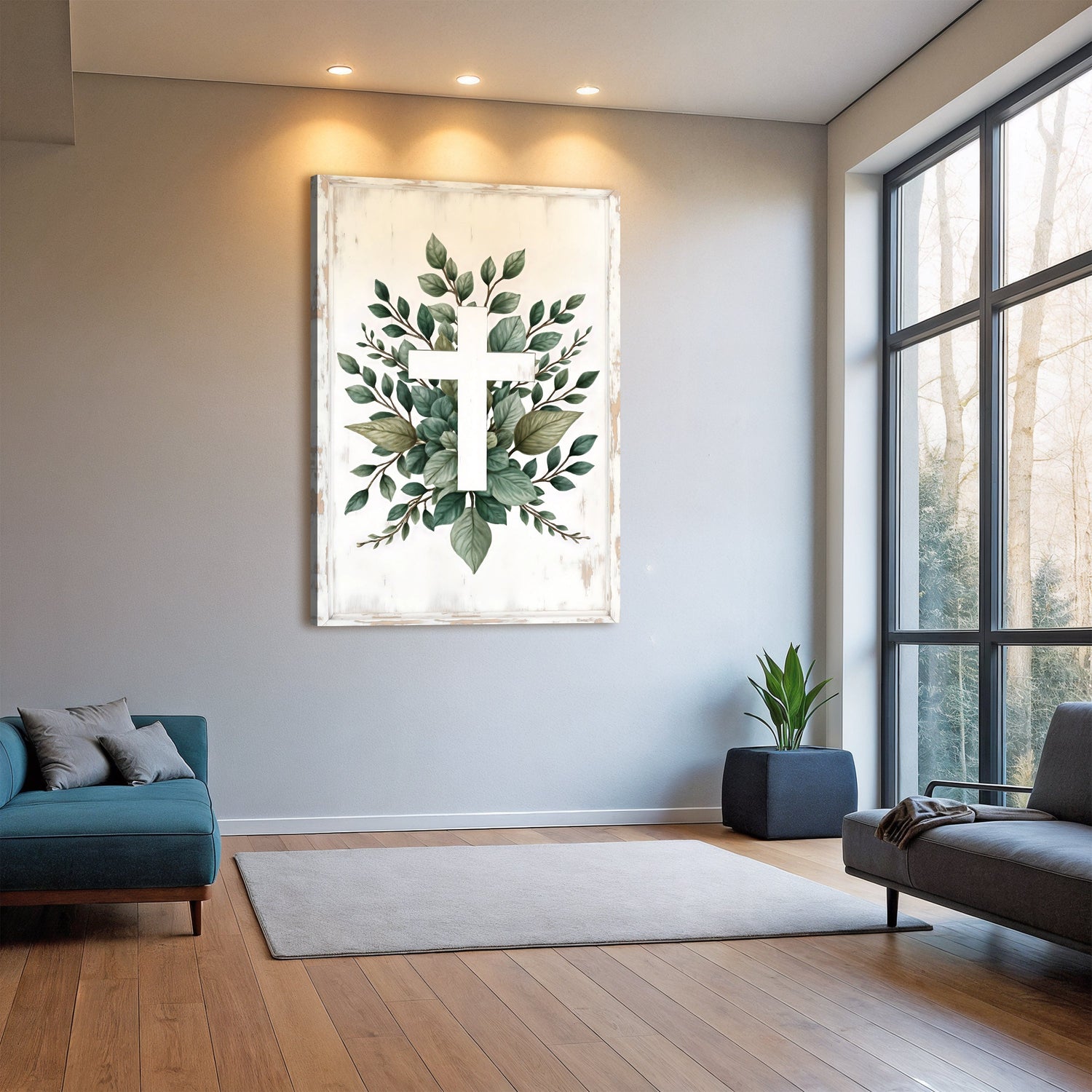 Minimalist Cross Faith Wall Art II