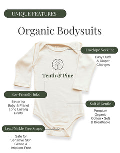 Half Birthday Organic Bodysuit Long Sleeve by Tenth & Pine, product image 4