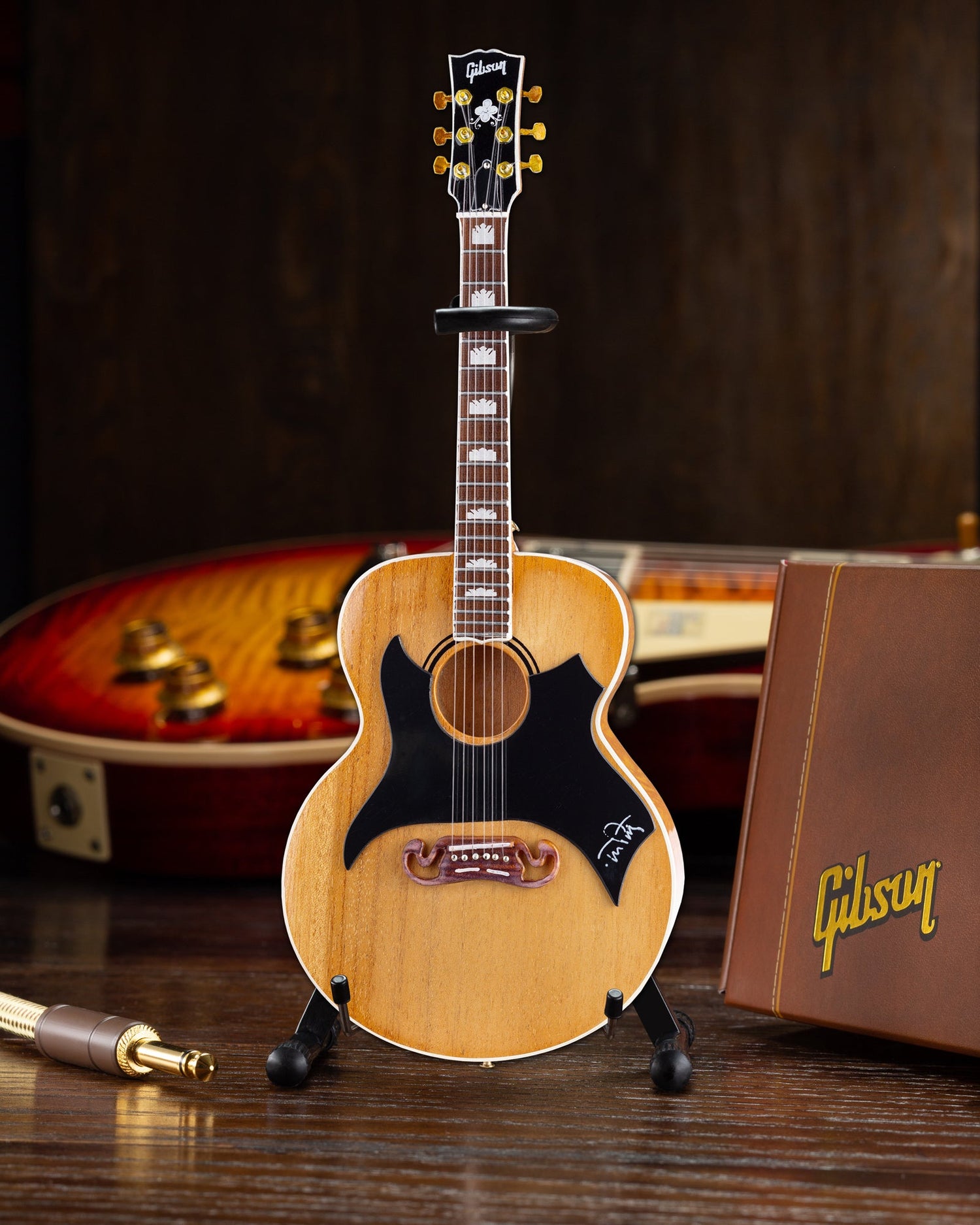 Tom Petty Gibson SJ-200 Wildflower - Antique Natural Miniature Guitar Model