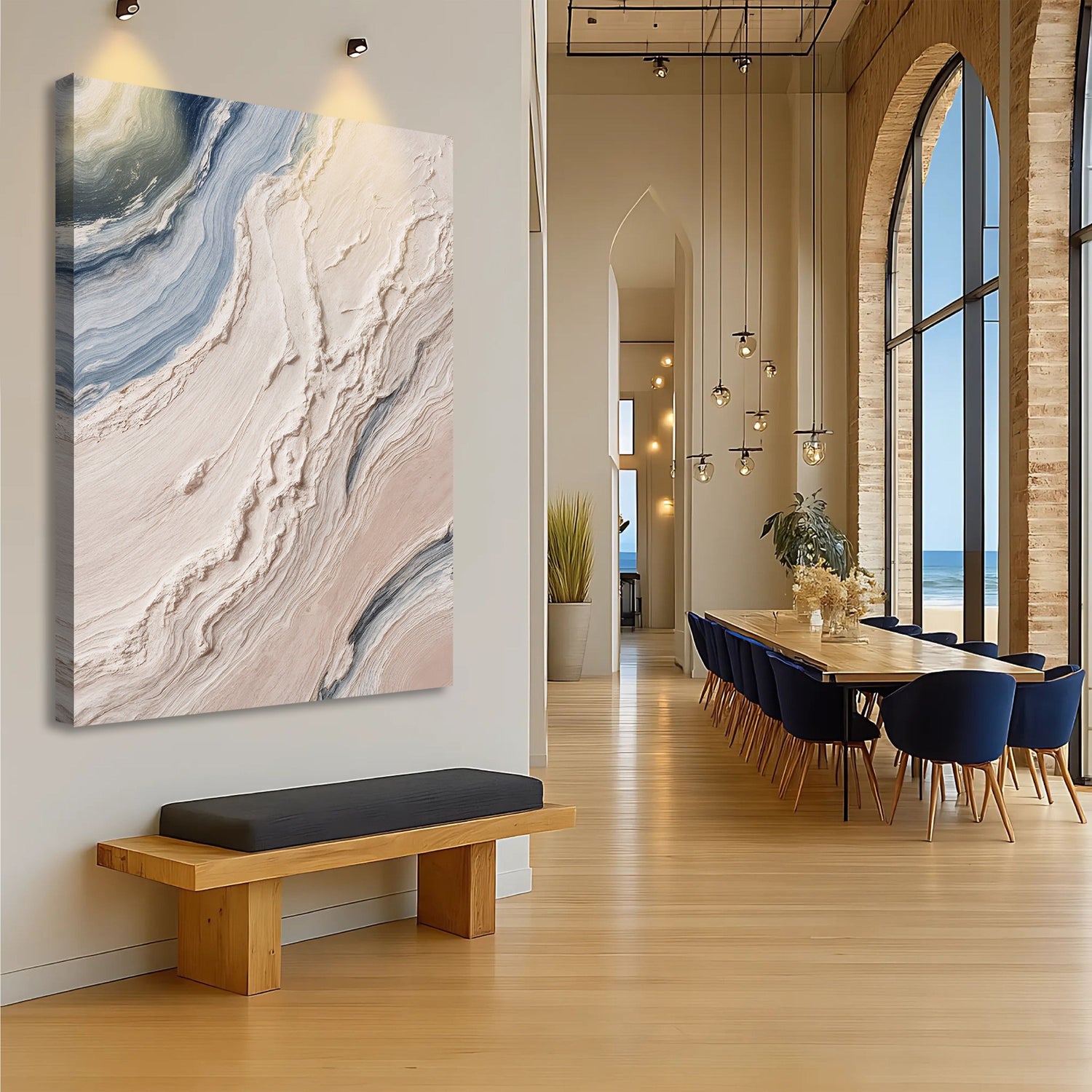 Minimalist Waves Wall Art III