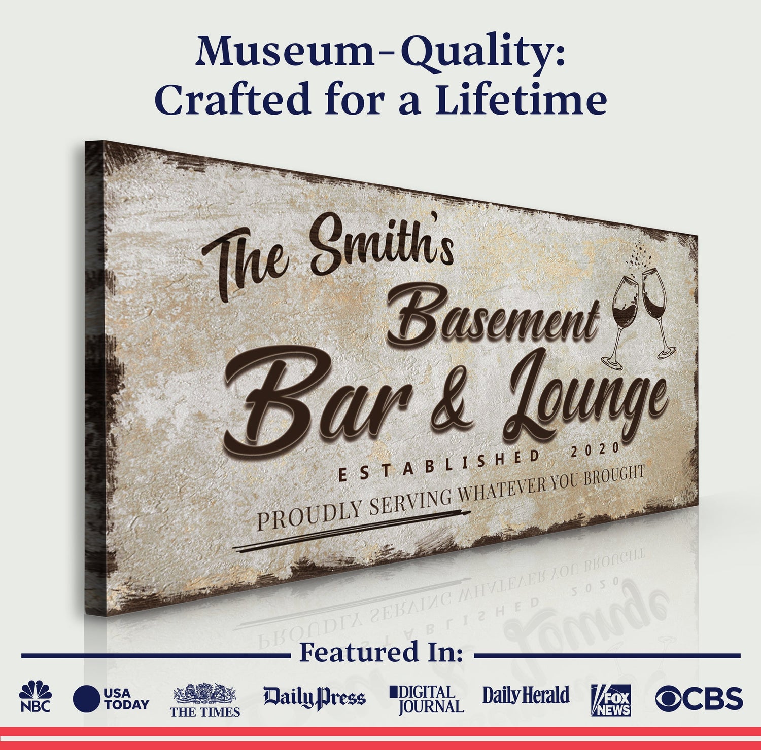 Basement Bar And Lounge Sign II