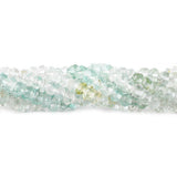 4mm Beryl Faceted Rondelle Beads, 13.5 inch