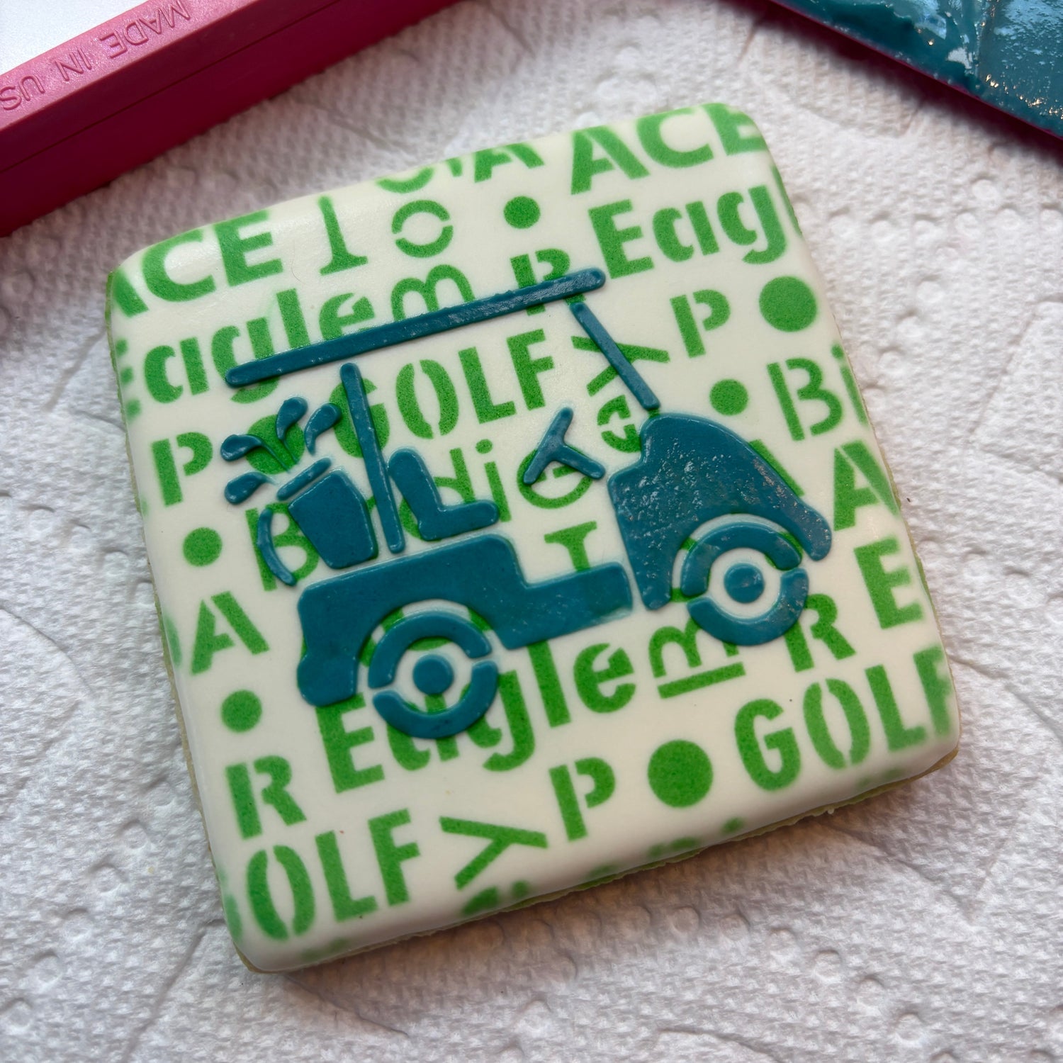 Golf Cart Cookie Stencil