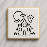 Haunted House PYO Cookie Stencil