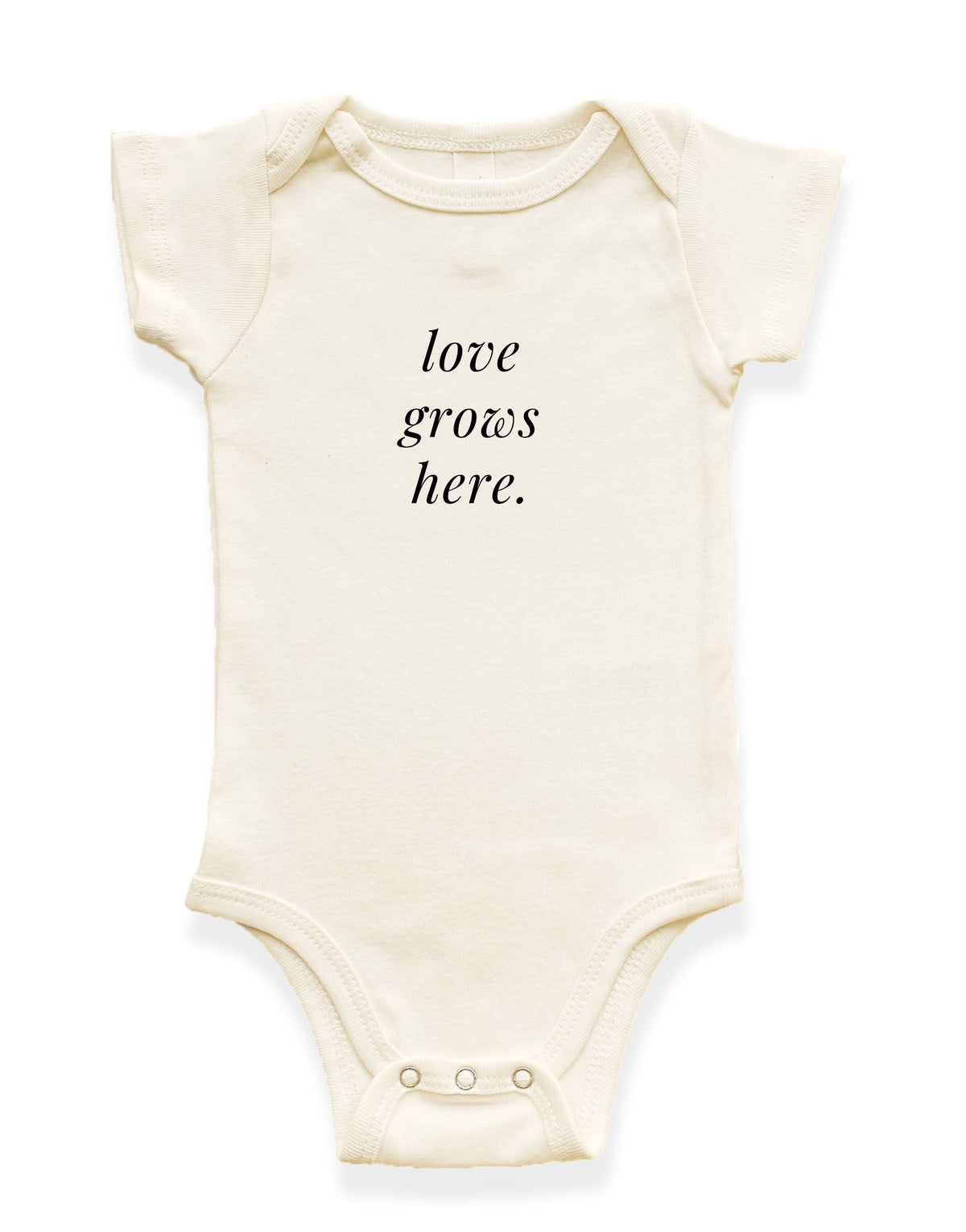 Love Grows Here Organic Cotton Baby Bodysuit by Tenth & Pine