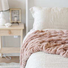Double Ruched Faux Fur XL Throw Blankets by Saranoni, product image 31