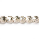 5mm Sterling Silver Plated Brass Circle Round Beads, 8 inch