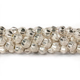 5mm Sterling Silver Plated Brass Stardust Nuggets 8 inch 47 beads