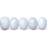 6-8mm Blue Chalcedony Faceted Rondelle 16 inch 76 beads