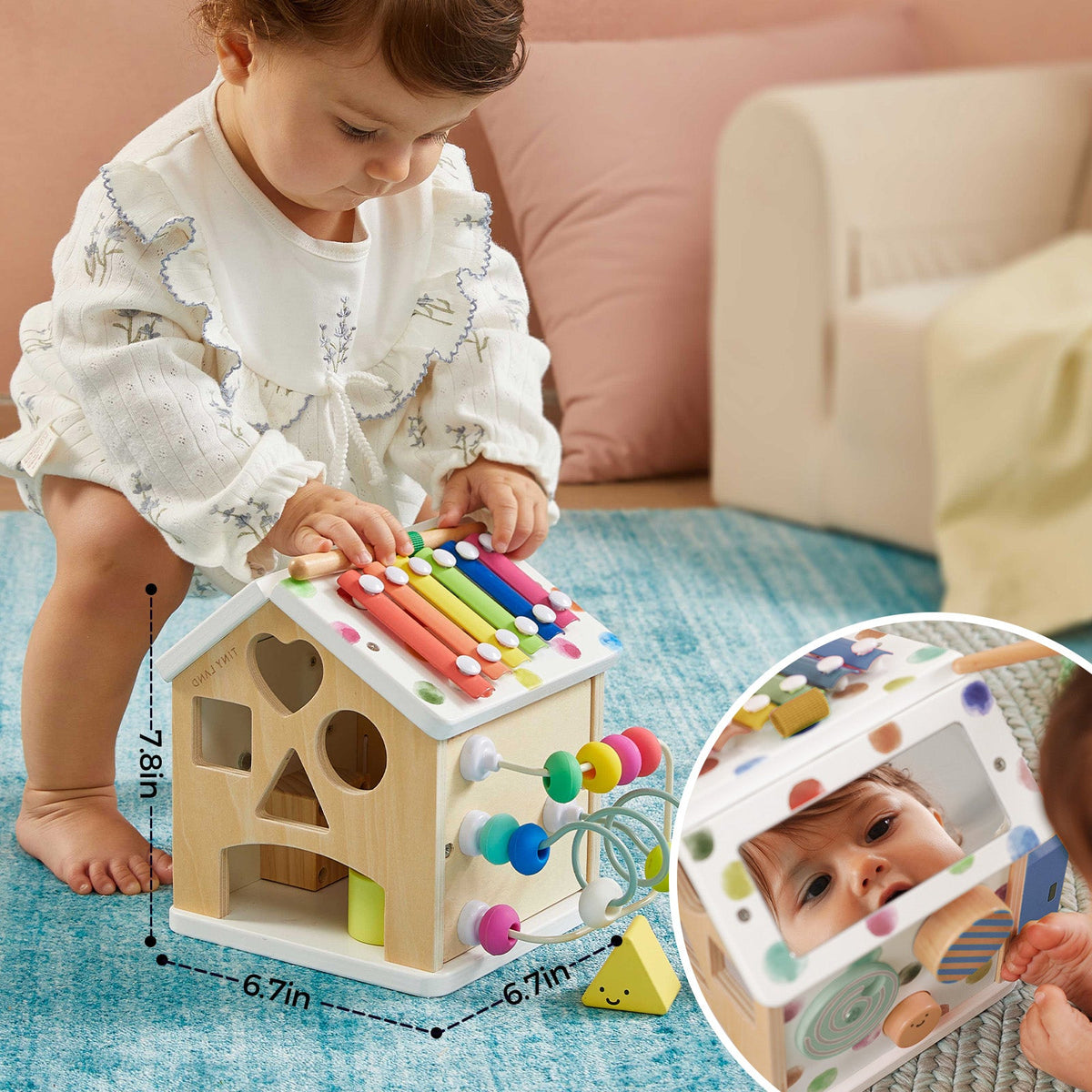 Brain & Hands Playset — Montessori Box (4–6 Months) + Activity Cube by Tiny Land INC, product image 13