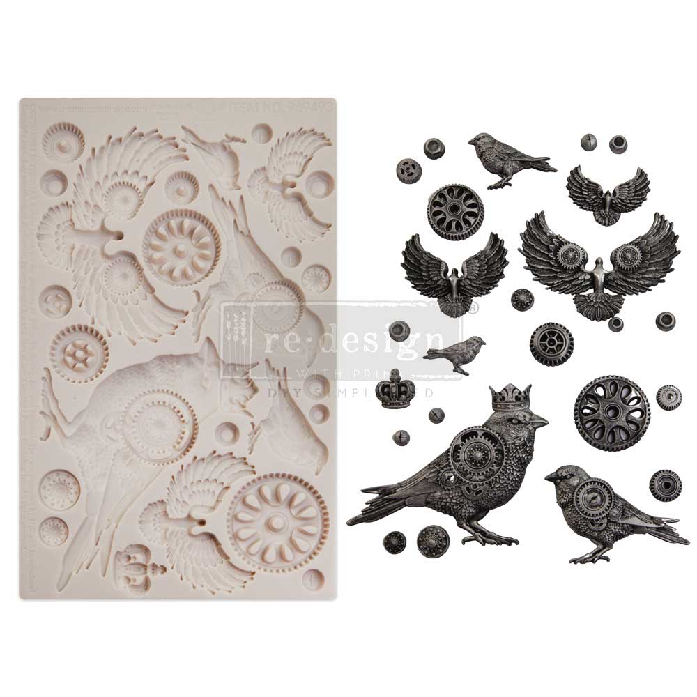 Finnabair Moulds - Clockwork Sparrows - 1 pc, 5