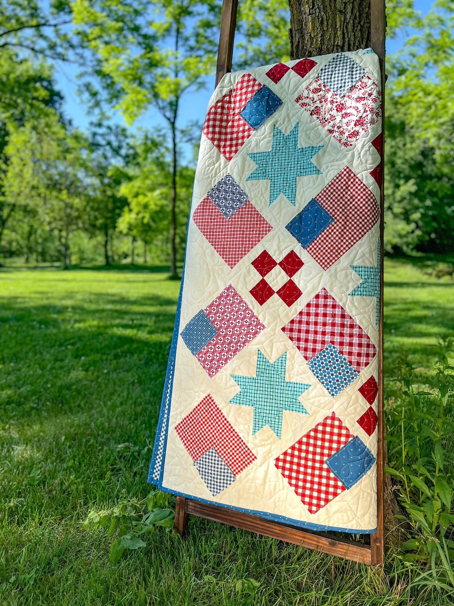 Farmhouse Flags Quilt Pattern - Paper Print Version