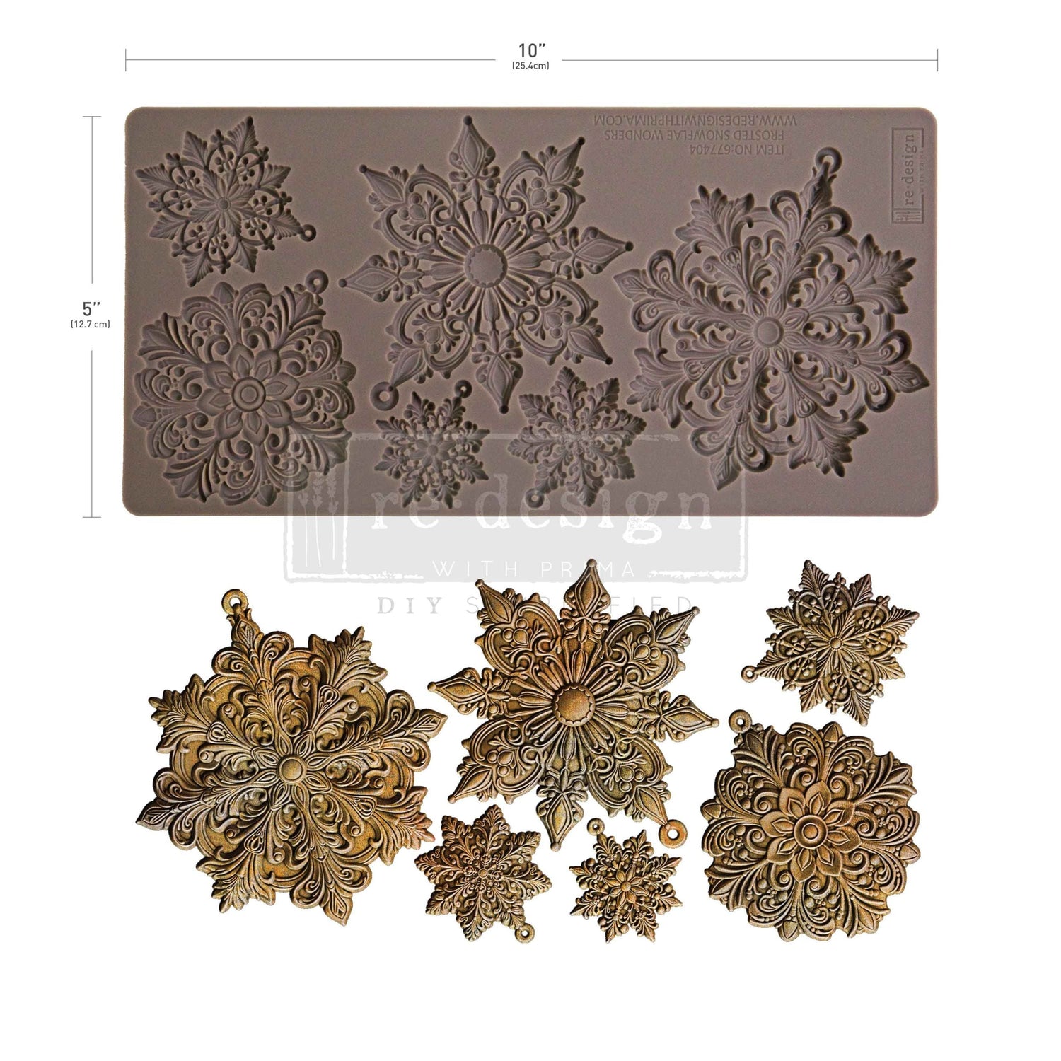 Decor Moulds® - Frosted Snowflake Wonders - 1 pc, 5