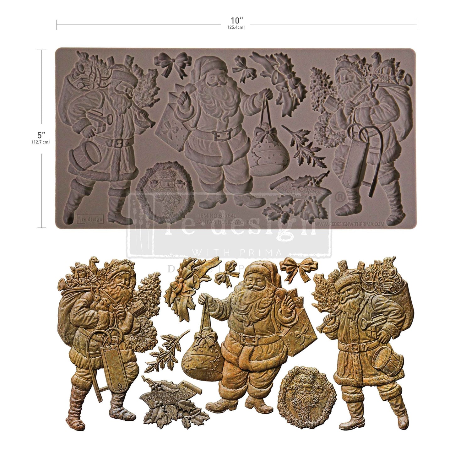 Decor Moulds® - Santa's Holiday Cheer - 1 pc, 5