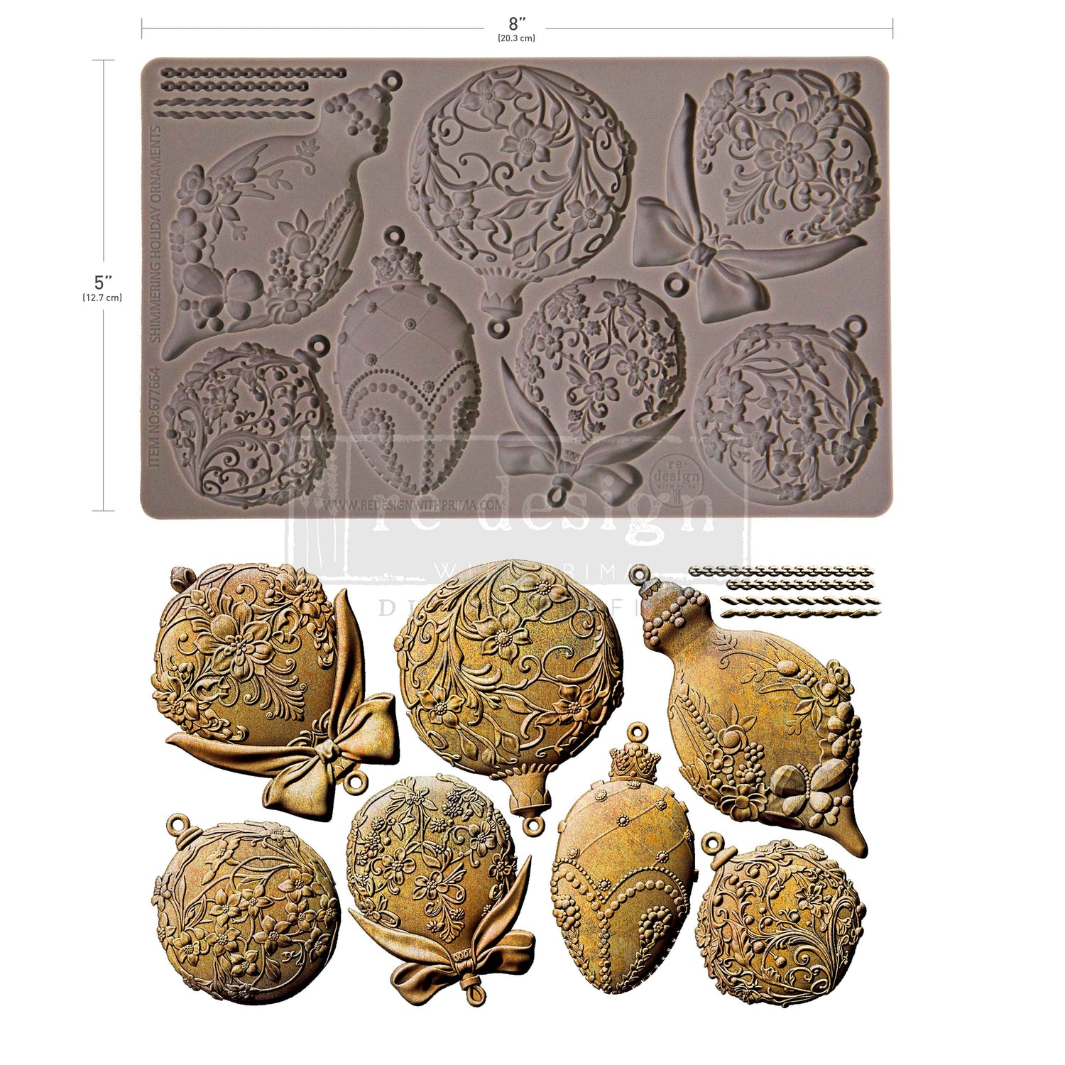 Decor Moulds® - Shimmering Holiday Ornaments - 1 pc, 5