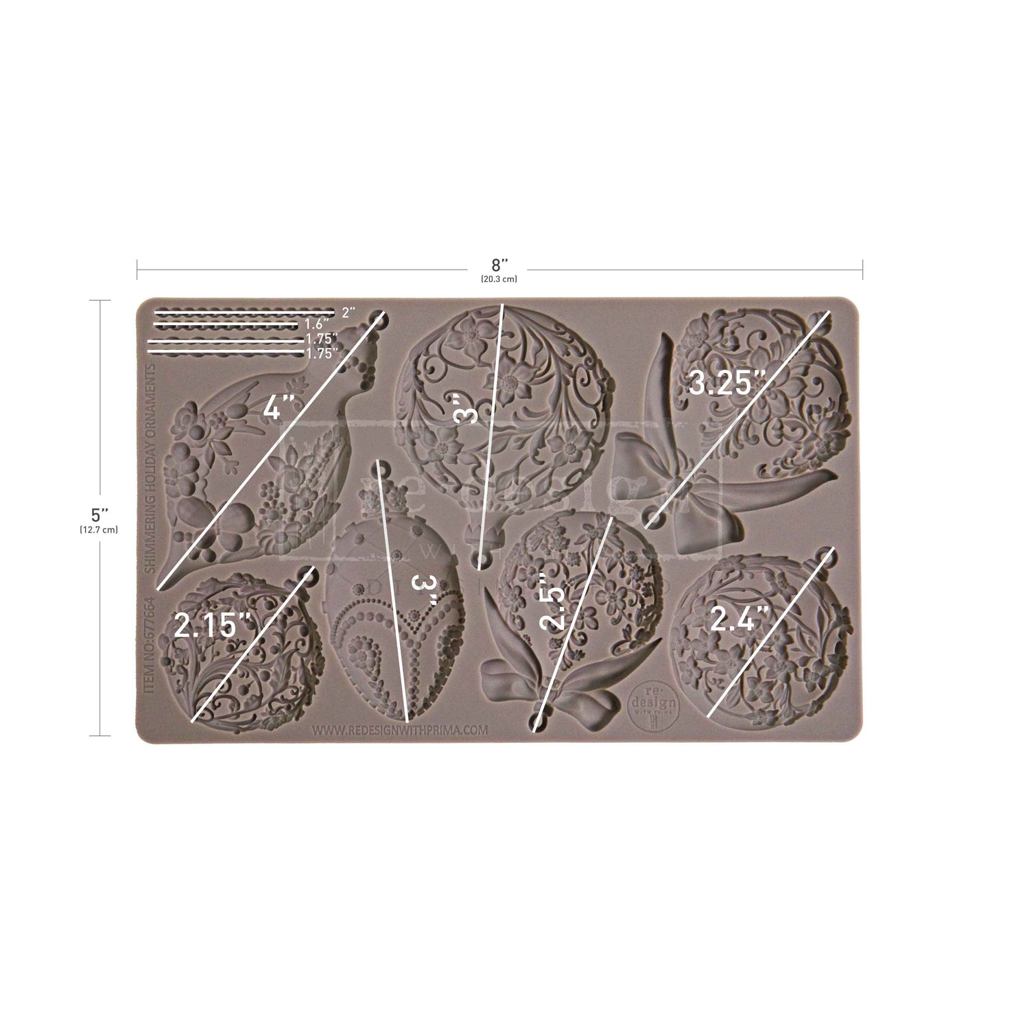 Decor Moulds® - Shimmering Holiday Ornaments - 1 pc, 5