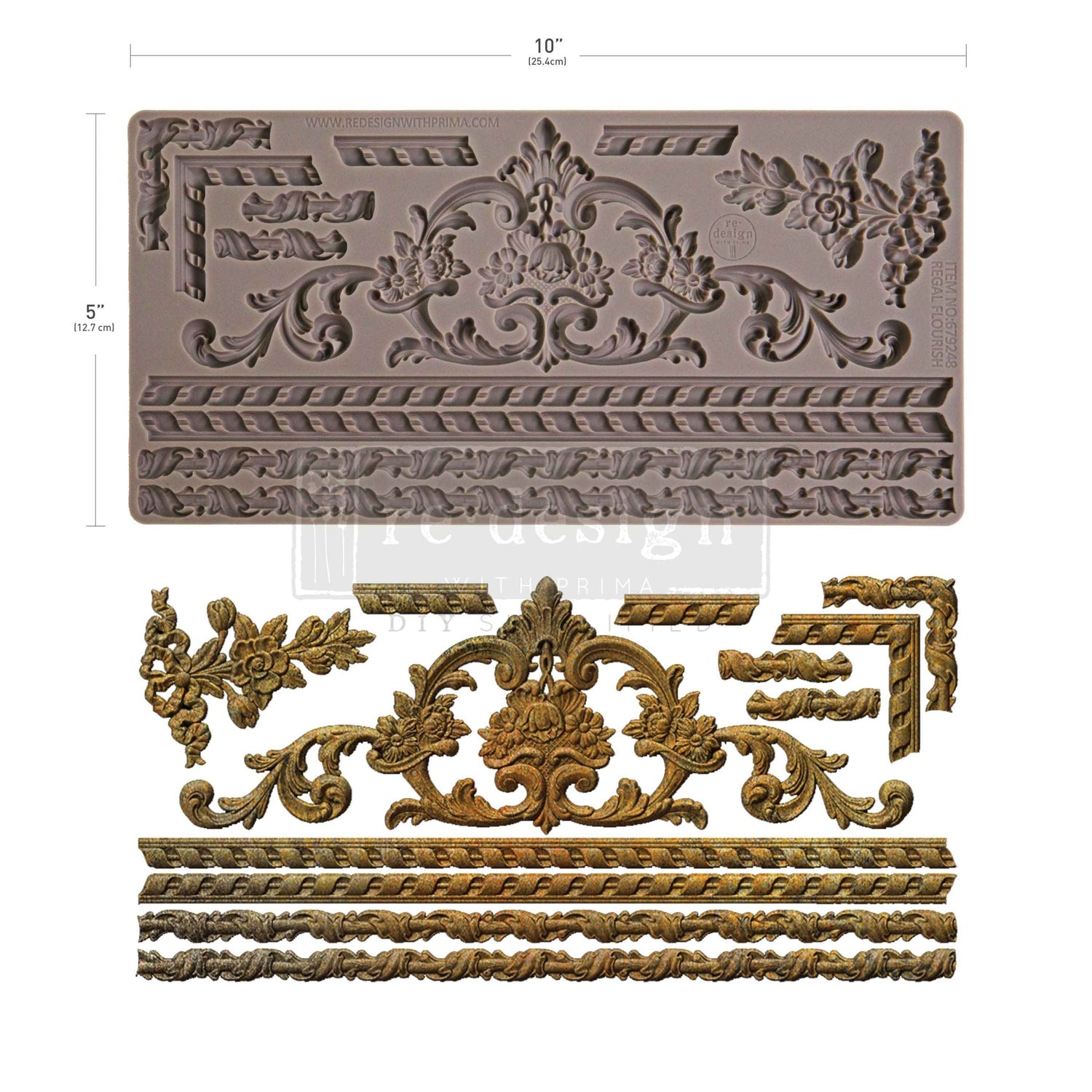 Decor Moulds® - Regal Flourish - 1 pc, 5