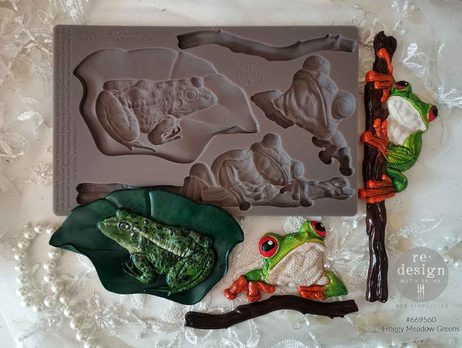 Decor Moulds® - Froggy Meadow Greens - 1 pc, 5