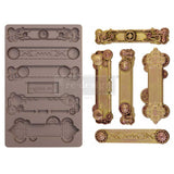 Redesign Decor Moulds® - Steampunk Plates - 1 pc, 5"x8", 8mm thickness Copyright #VA0002330222