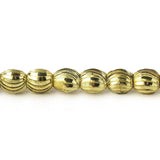 6x5mm Brass Swirl Ovals 8 inch 31 beads