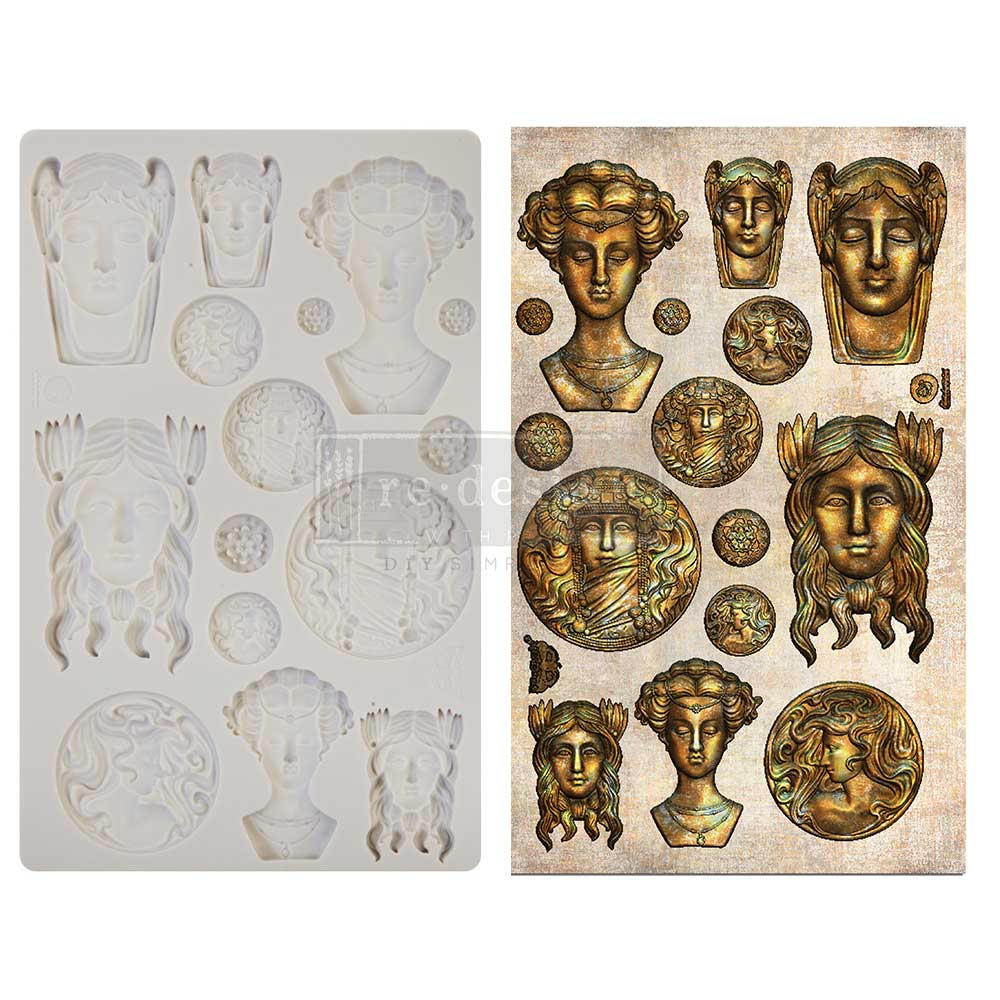 Finnabair - Moulds - Vintage Portraits - 1 pc, 5x8 in Copyright #VA0002325586