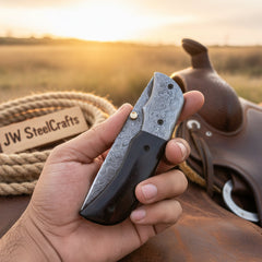 Rosewood Ridge Folder Knife 6" Handmade Rosewood Handle Liner Lock by JW SteelCrafts, product image 3