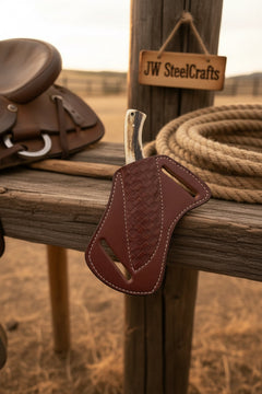 Frontier Stag Ranch Knife 7" Handmade Damascus Stag Horn Handle by JW SteelCrafts, product image 3