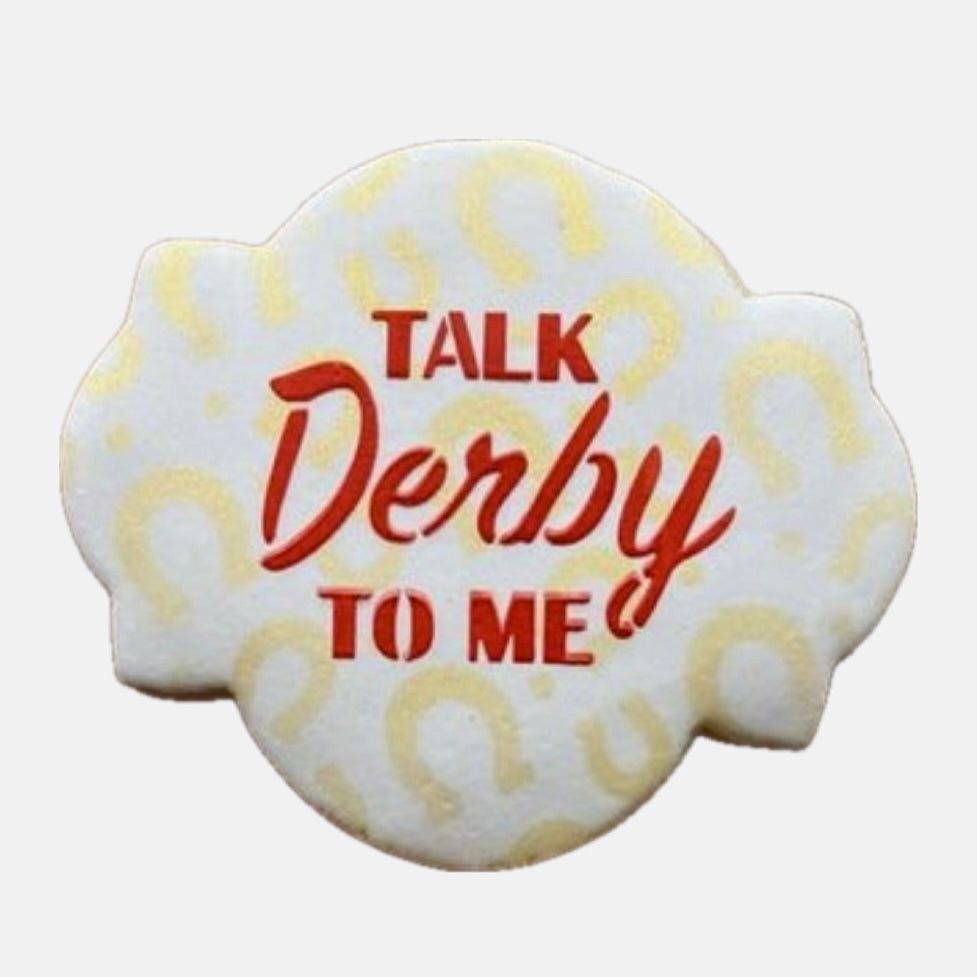 Talk Derby To Me Cookie Stencil