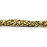 7mm Brass Curved Groove Tubes 8 inch 37 beads