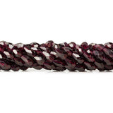 7mm Garnet Faceted Staight Drilled Teardrop Beads, 14 inch