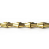 5mm Brass Fluted Cone Beads 8 inch 40 beads