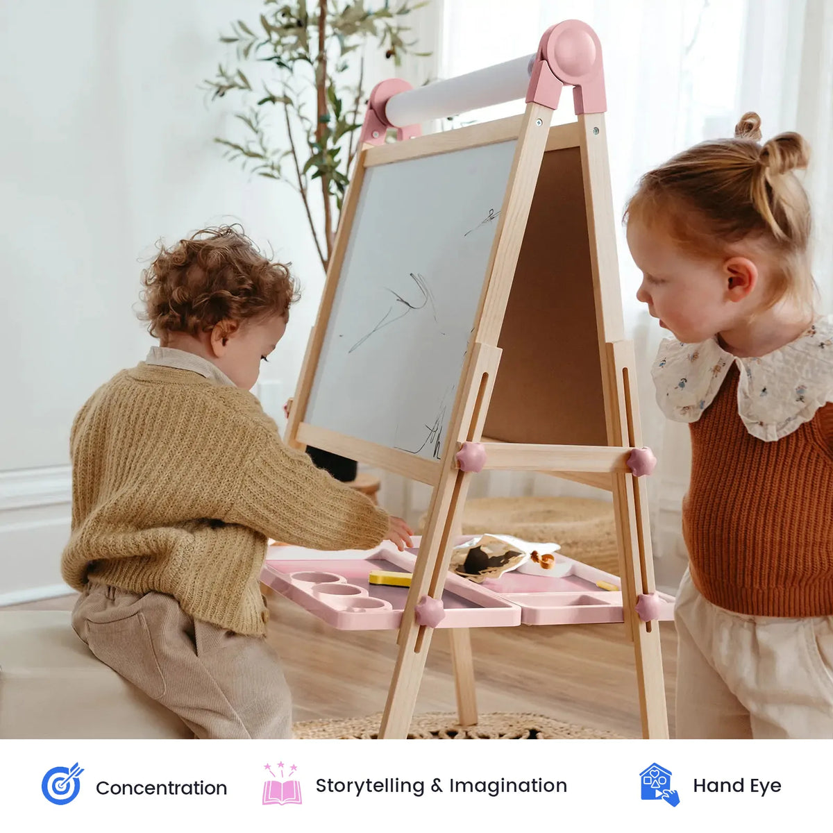 Tiny Land® Pink Magnitales Easel & Paper Roll Set by Tiny Land INC, product image 8