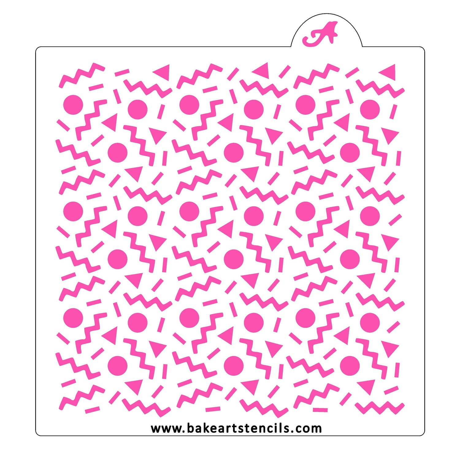 Retro Pattern Cookie Stencil