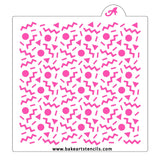 Retro Pattern Cookie Stencil