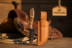 Trailguard Antler Survivor Knife 11" Handmade Rasp Steel Carved Handle by JW SteelCrafts, product image 2