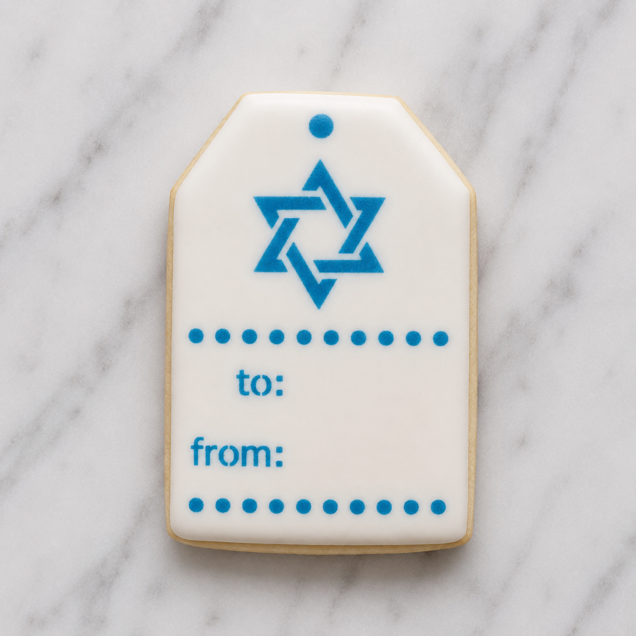 Hanukkah Gift Tag Cookie Stencil