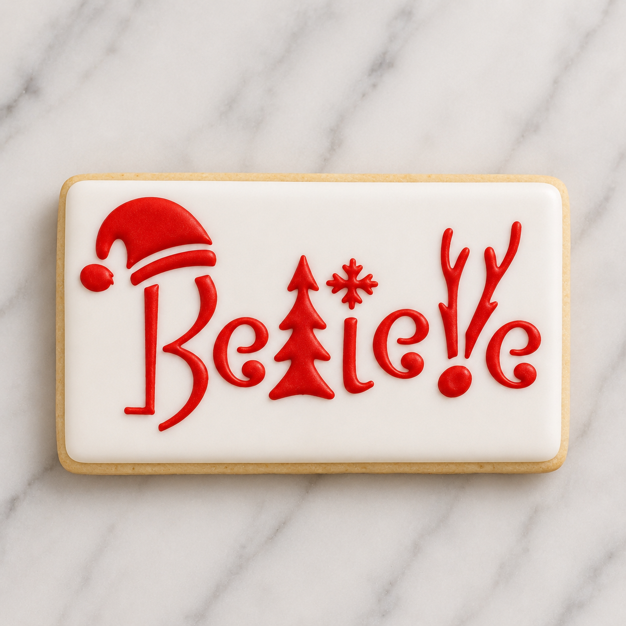 Fun Believe Cookie Stencil